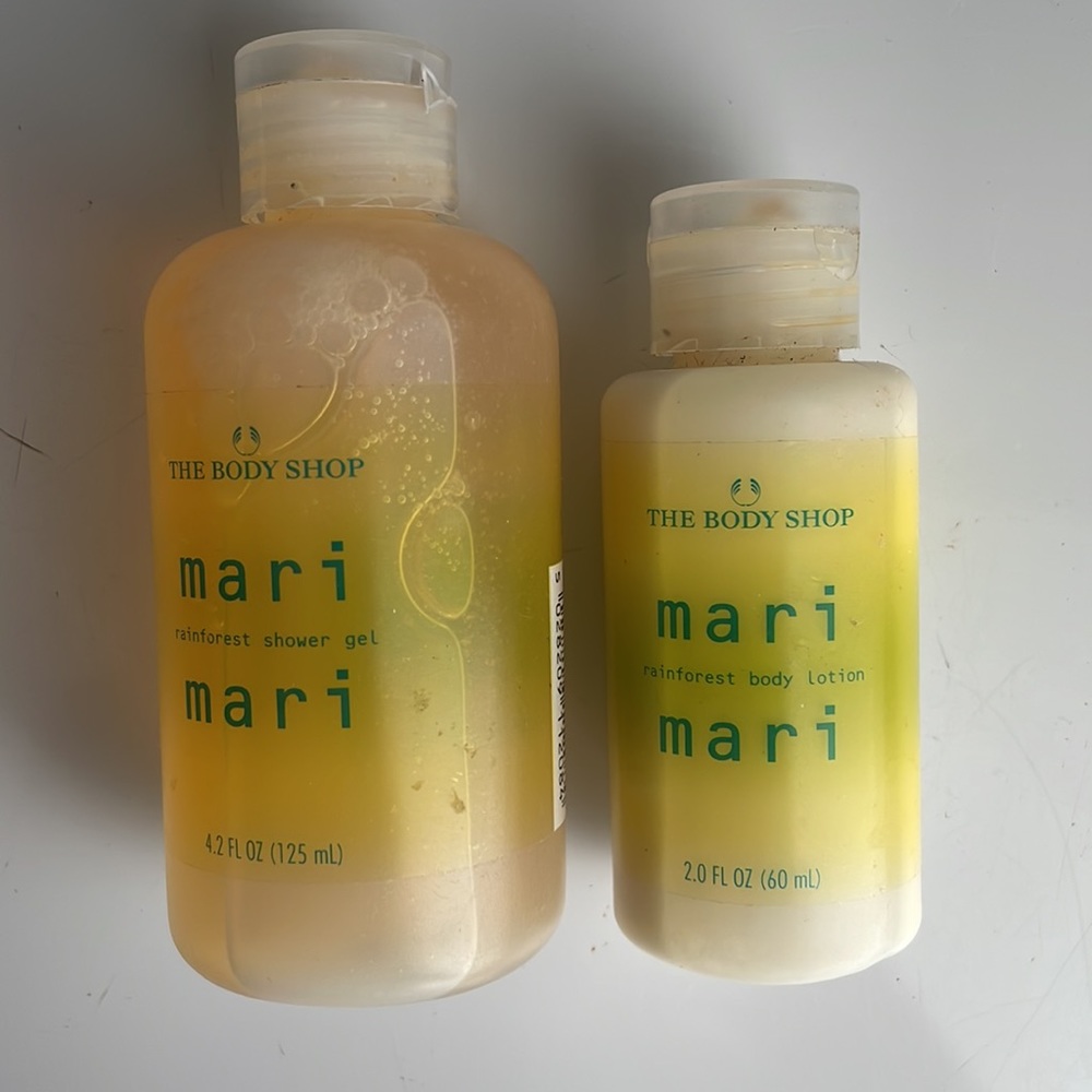 The body shop Mari Mari rain forest shower gel & body lotion
